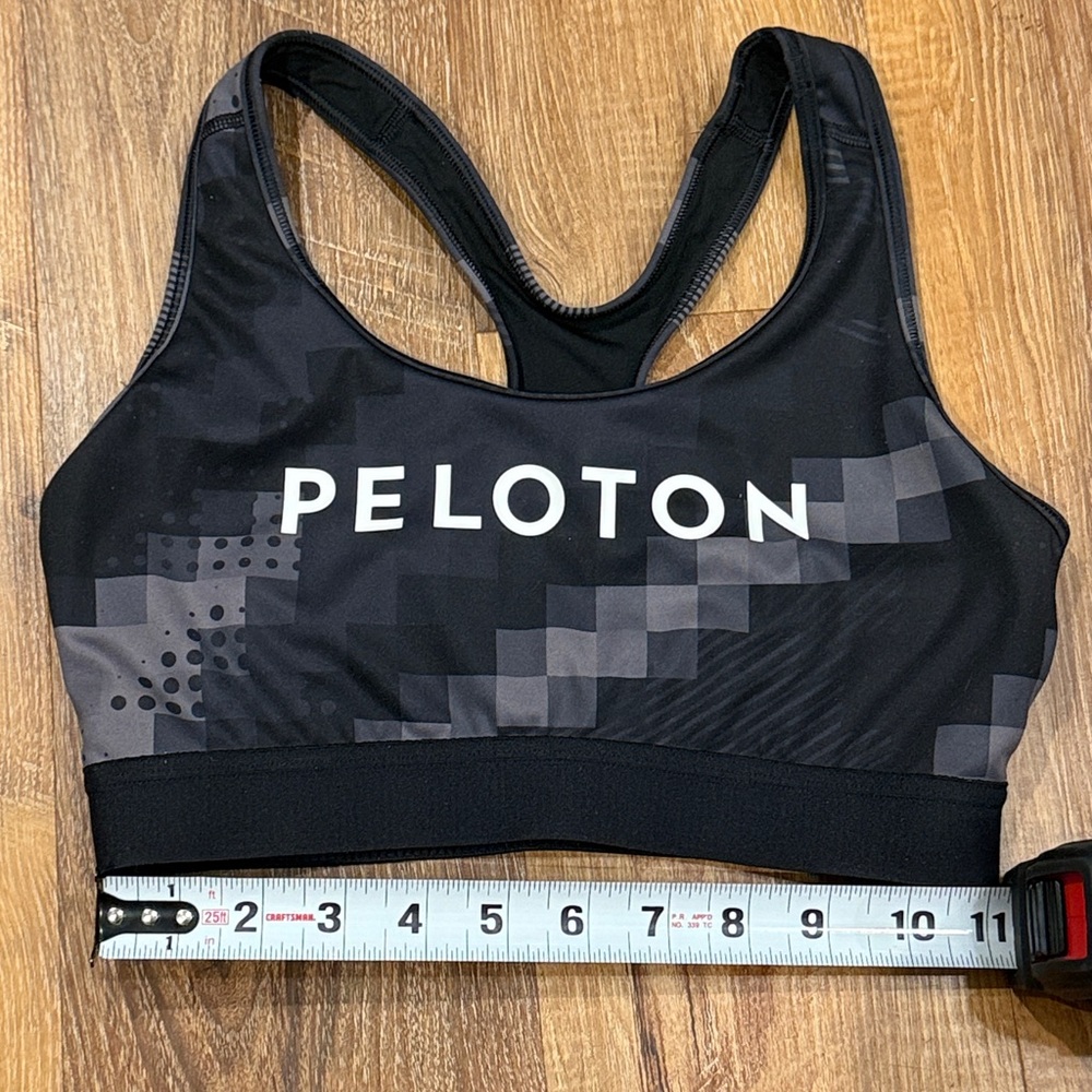 Adidas X Peloton Black Digit Sports Bra (Size: Medium)(EUC) - Picture 5 of 5